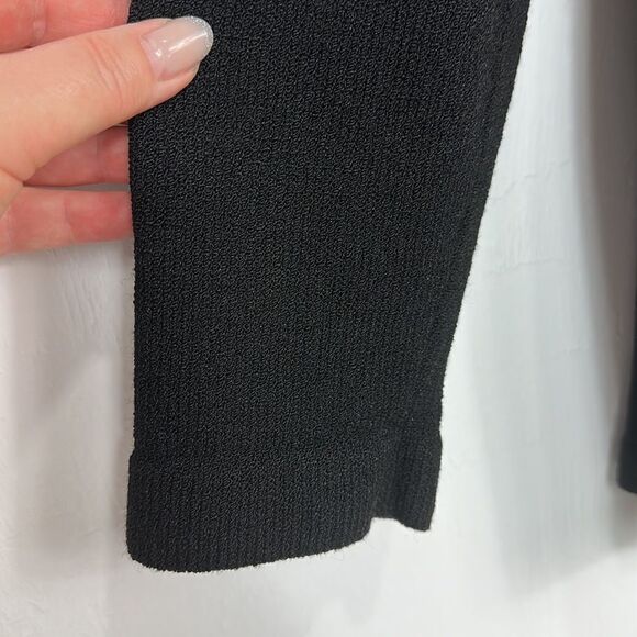 Toula Vintage Black Wool Blend Open Front Cardigan Sweater Size 6 - Picture 3 of 9